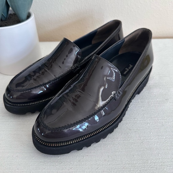 Paul Green Dark Brown/Black Patent Leather Loafers Women’s US7-7.5 - Picture 3 of 12